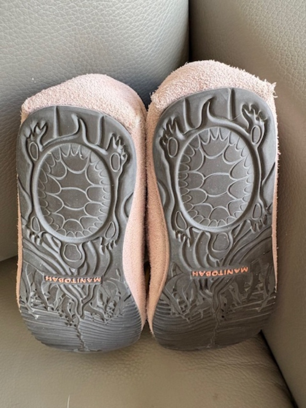 MANITOBAH MUKLUKS Kayak Women's sz 7 suede leather moccasin slippers pink quartz - Picture 16 of 16